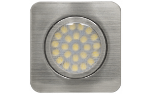 Мебелна LED луна за вграждане 3W, 4200K, 12V DC, IP44, сатиниран никел