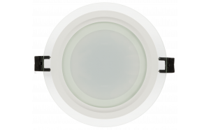 Pannello LED in vetro da incasso rotondo, 18W, 4200K, 220V-240V AC, IP44