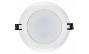 Pannello LED in vetro da incasso rotondo, 12W, 4200K, 220V-240V AC, IP44