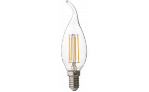 Lampadina LED fiamma a filamento LED, dimmerabile, 4W, E14, 4200K, 220-240V AC