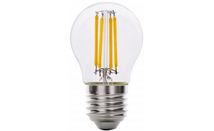 Lampadina globo a filamento LED, dimmerabile, 4W, E27, 4200K, 220-240V AC
