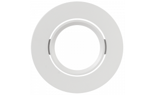 Cornice downlight da soffitto da incasso GU10, rotonda, mobile, bianca, IP20