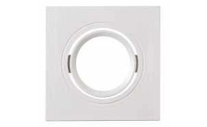 Cornice downlight da soffitto da incasso 2xGU10, rotonda, mobile, bianca, IP20
