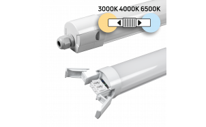 LED slim industrijsko rasvjetno tijelo CCT PC, 1,50m, 50W, 220V-240V AC, IP65