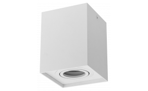 Cornice downlight da soffitto per montaggio a parete GU10, mobile, quadrata, bianca, IP20