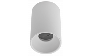 Cornice downlight da soffitto per montaggio a parete GU10, rotonda, bianca, fissa, IP20