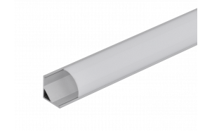Nadgradni aluminijski profil za LED traku, kutni, 2 m