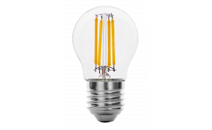 Lampadina globo a filamento LED, dimmerabile, 4W, E27, 2700K, 220-240V AC