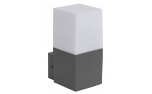 Appareil d'éclairage de façade E27, IP65, pour mur, graphite