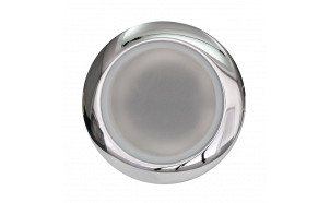 Cornice downlight da soffitto, rotonda, GU10, fissa, cromata, metallo, IP44