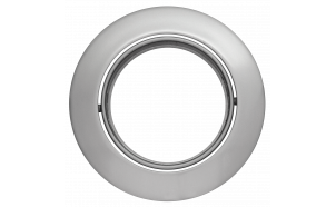 Cornice downlight da soffitto, rotonda, GU10, mobile, cromo perlato, alluminio, IP20