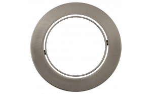 Cornice downlight da soffitto, rotonda, GU10, mobile, nichel satinato, alluminio, IP20