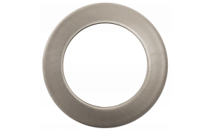 Cornice downlight da soffitto, rotonda, GU10, fissa, nichel satinato, alluminio, IP20