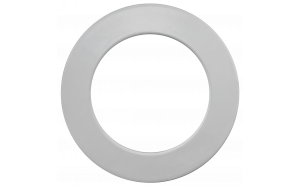 Cornice downlight da soffitto, rotonda, GU10, fissa, bianca, alluminio, IP20
