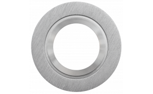 Cornice downlight da soffitto, rotonda, GU10, fissa, alluminio spazzolato, alluminio, IP44