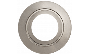 Cornice downlight da soffitto, rotonda, GU10, fissa, nichel satinato, alluminio, IP44