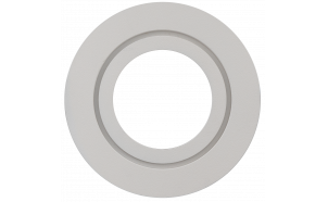 Cornice downlight da soffitto, rotonda, GU10, fissa, bianca, alluminio, IP44
