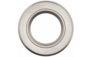 Cornice downlight da soffitto, rotonda, GU10, fissa, nichel satinato, alluminio, IP20