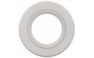 Cornice downlight da soffitto, rotonda, GU10, fissa, bianca, alluminio, IP20