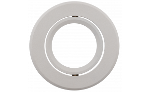 Cornice downlight da soffitto, rotonda, GU10, mobile, bianca, alluminio, IP20
