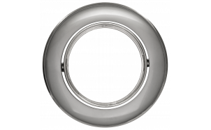 Cornice downlight da soffitto, rotonda, Gu10, mobile, nichel/cromo perla, alluminio, IP20