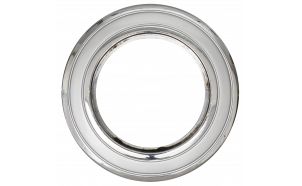 Cornice downlight da soffitto, rotonda, Gu10, fissa, cromo perla/nichel, alluminio, IP20
