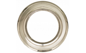 Cornice downlight da soffitto, rotonda, GU10, fissa,nichel satinato/nichel, alluminio, IP20
