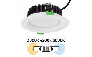 LED луна за вграждане, димираща, 10W, 3000K/4200K/6000K, 220-240V AC, IP44