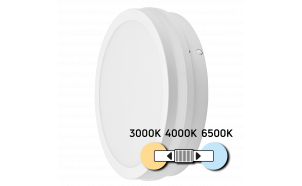 LED water-resistant ceiling lamp with microwave sensor, white, 18W, 3000K/4000K/6500K, 220V-240V AC, IP54