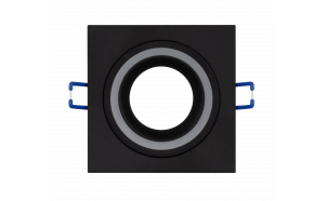 Cornice downlight da soffitto, quadrata, nera, fissa, IP20