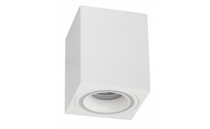 Cornice downlight da soffitto per montaggio a parete GU10, quadrata, bianca, fissa, IP20