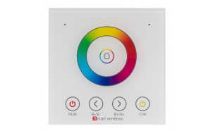 Panneau mural Smart 2.4G RF TOUCH pour éclairage RGB et RGBW, 1 zone