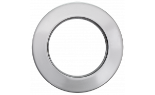 Cornice downlight da soffitto, rotonda, GU10, fissa, cromo perlato, alluminio, IP20