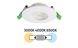 LED луна за вграждане, димираща, 6W, 3000K/4000K/6500K, 220-240V AC, IP44