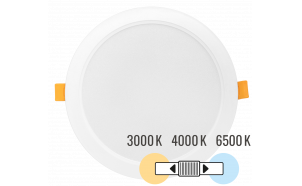 Pannello LED, da incasso, rotondo 18W, 3000K/4000K/6500K, 220-240V AC, IP54
