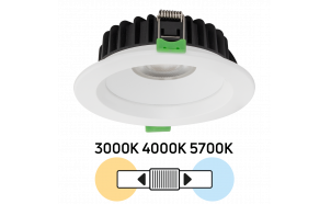 LED луна за вграждане, димираща, 10W, 3000K/4000K/5700K, 220-240V AC, IP44