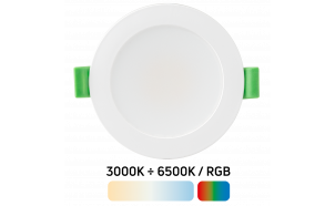 LED Smart димираща луна за вграждане, Bluetooth, 6W, 3000К-6500К/RGB, 220-240V AC, IP44