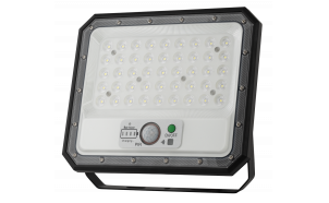Solare proiettore LED con sensore PIR, 90°, 10W, 5500K, IP65