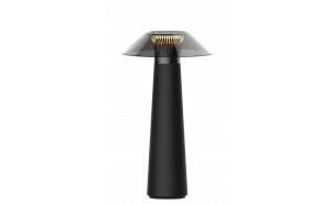 Ricaricabile Lampada da tavolo LED dimmerabile, 1.6W, 3000K, IP44, nera