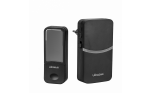 Campanello senza fili cinetico RF, IP44, nero