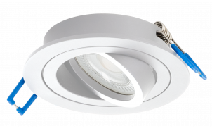 Cornice downlight da soffitto, rotonda, Gu10, mobile, bianca, IP20