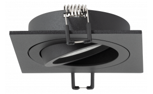 Cornice downlight da soffitto, quadrata, Gu10, mobile, nera, IP20