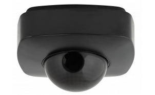 PIR сензор за движение и присъствие за открит монтаж с черна леща, 360°, 10m, IP20, черен