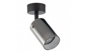 Apparecchio per montaggio a soffitto, vetro, GU10, 220-240V AC, IP20, nero