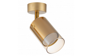 Apparecchio per montaggio a soffitto, vetro, GU10, 220-240V AC, IP20, oro