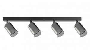 Apparecchio per montaggio a soffitto, vetro, 2 pin GU10, 220-240V AC, IP20, nero
