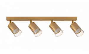 Apparecchio per montaggio a soffitto, vetro, 2 pin, 4XGU10, 220-240V AC, IP20, oro