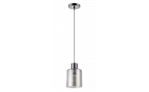 Lampada a sospensione, vetro, 1m, E27, 220-240V AC, IP20, nero