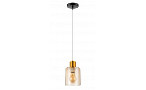 Lampada a sospensione, vetro, 1m, E27, 220-240V AC, IP20, oro