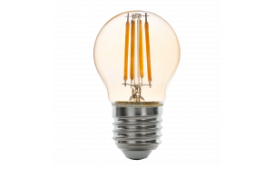 LED filament globe, dimmable, 4W, E27, 1800K, 220V -240V AC, amber